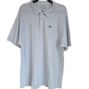 Lacoste Men's Light‎ Blue Short Sleeve Polo Shirt Size 8